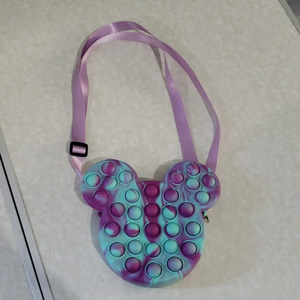 Minnie Mouse Pop it fidget Crossbody purse‎ and handbag for girls.